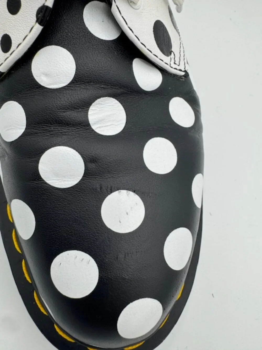Dr. Martens Meris Black and White Polka Dot Leather Shoes Women's Size 9 - Picture 8 of 8